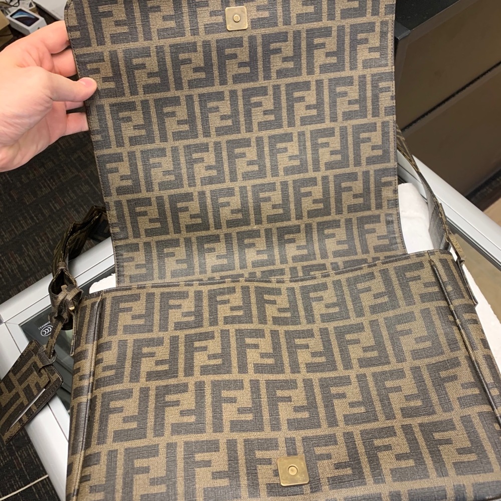 Fendi Zucca Monogram Canvas Messenger Bag - Picture 6 of 12